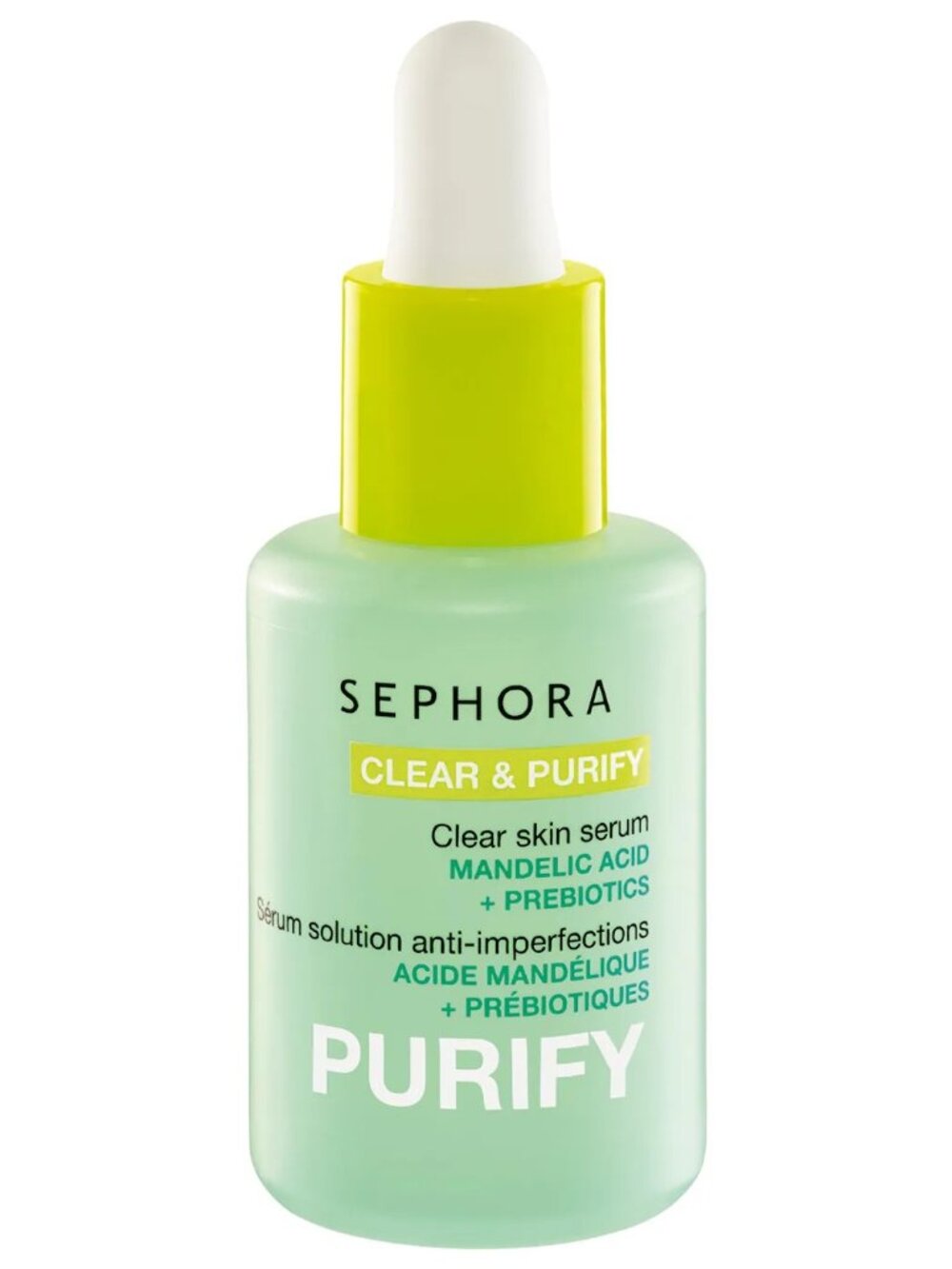 SEPHORA CLEAR & PURIFY NIB-Clear Skin Serum Mandelic Acid + Prebiotics 1.01 oz.